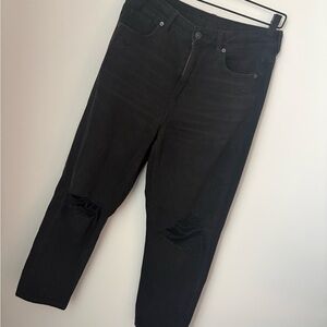 American Eagle Women’s Black Distressed Denim Jeans Size 10